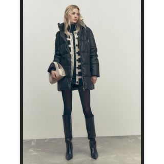 ZARA - 値下げ【新品】ZARAジャケット カーキ（取り外し可能ファー付き