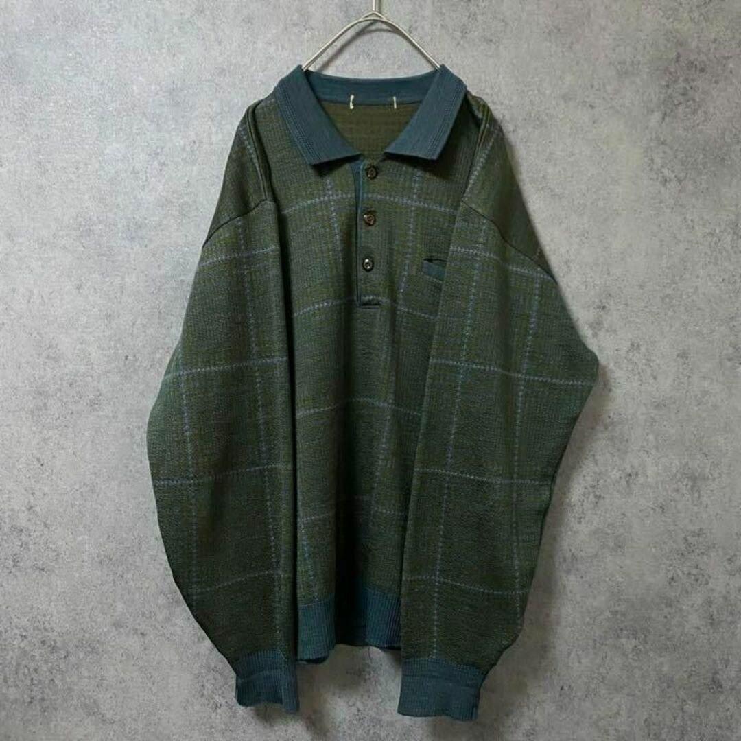 90S vintage 柄ニット　セーター　メンズ　S アクリル 　F4