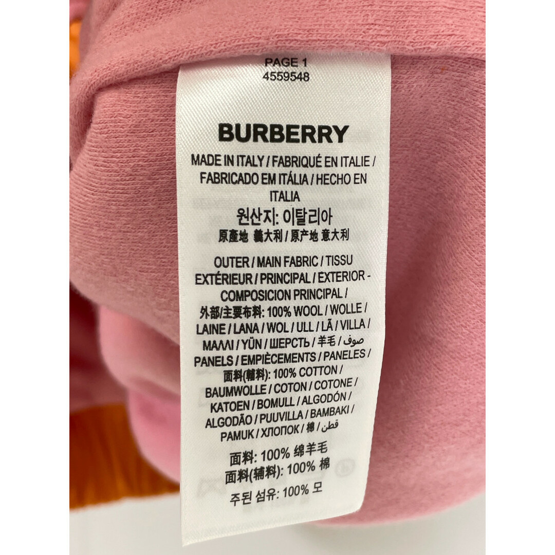 BURBERRY(バーバリー)のバーバリー 4559548 Candy Pink ハーフジップ Logo Hoodie S メンズのトップス(その他)の商品写真