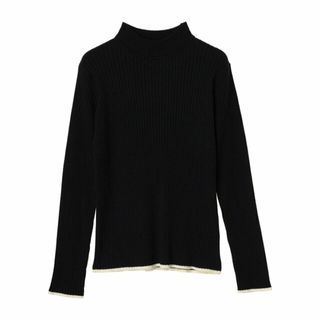 グリーンパークス(green parks)の【ブラック】ELENCARE DUE ハイショクリブハイネックニット 23AW(ニット/セーター)