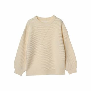 グリーンパークス(green parks)の【オフホワイト】Petit Fleur ランダムキリカエニット 23AW(ニット/セーター)