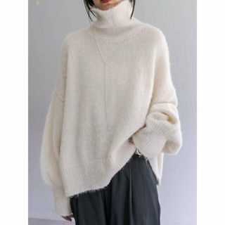 パルグループアウトレット(PAL GROUP OUTLET)の【オフホワイト】【mystic】モヘアライクタートルニット(ニット/セーター)