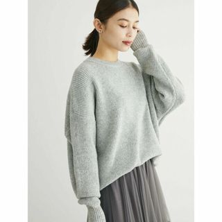 グリーンパークス(green parks)の【グレー】Petit Fleur ラメ&スパンコールニット 23AW(ニット/セーター)