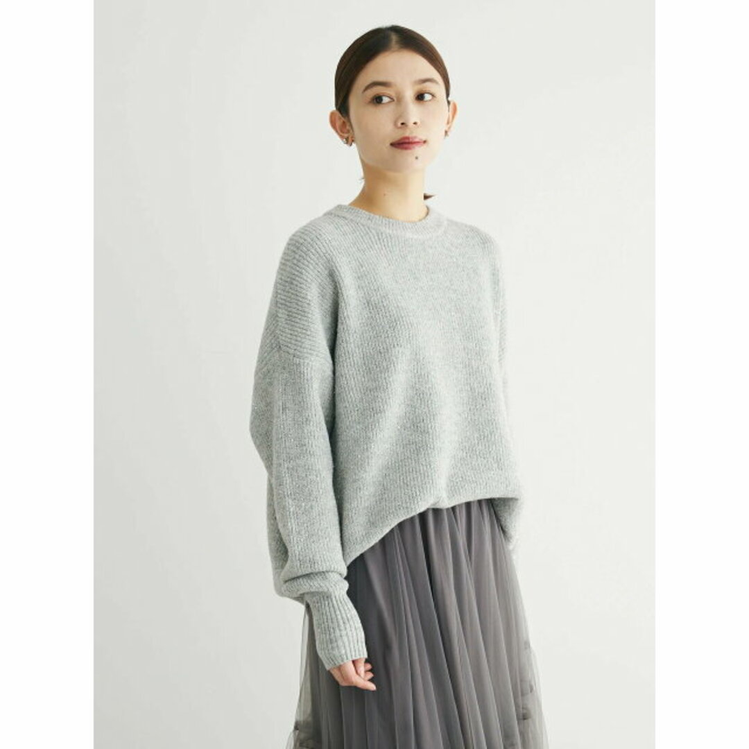 green parks(グリーンパークス)の【ブルー】Petit Fleur ラメ&スパンコールニット 23AW レディースのトップス(ニット/セーター)の商品写真