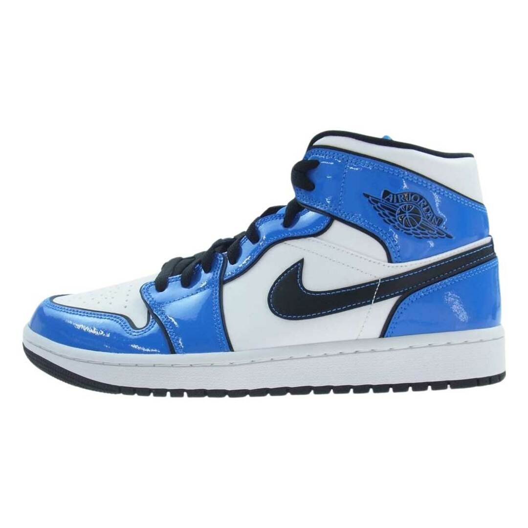 NIKE ナイキ スニーカー DD6834-402 AIR JORDAN 1 MID SE エアジョーダン 1 ミッド シーズナルエディション シグナル ブルー スニーカー ブルー系 ホワイト系 27.5cm【新古品】【未使用】約295cm高さ