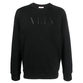 ヴァレンティノ 美品 20SS トレーナー VLTN プリント 国内正規 L 黒56cm着丈