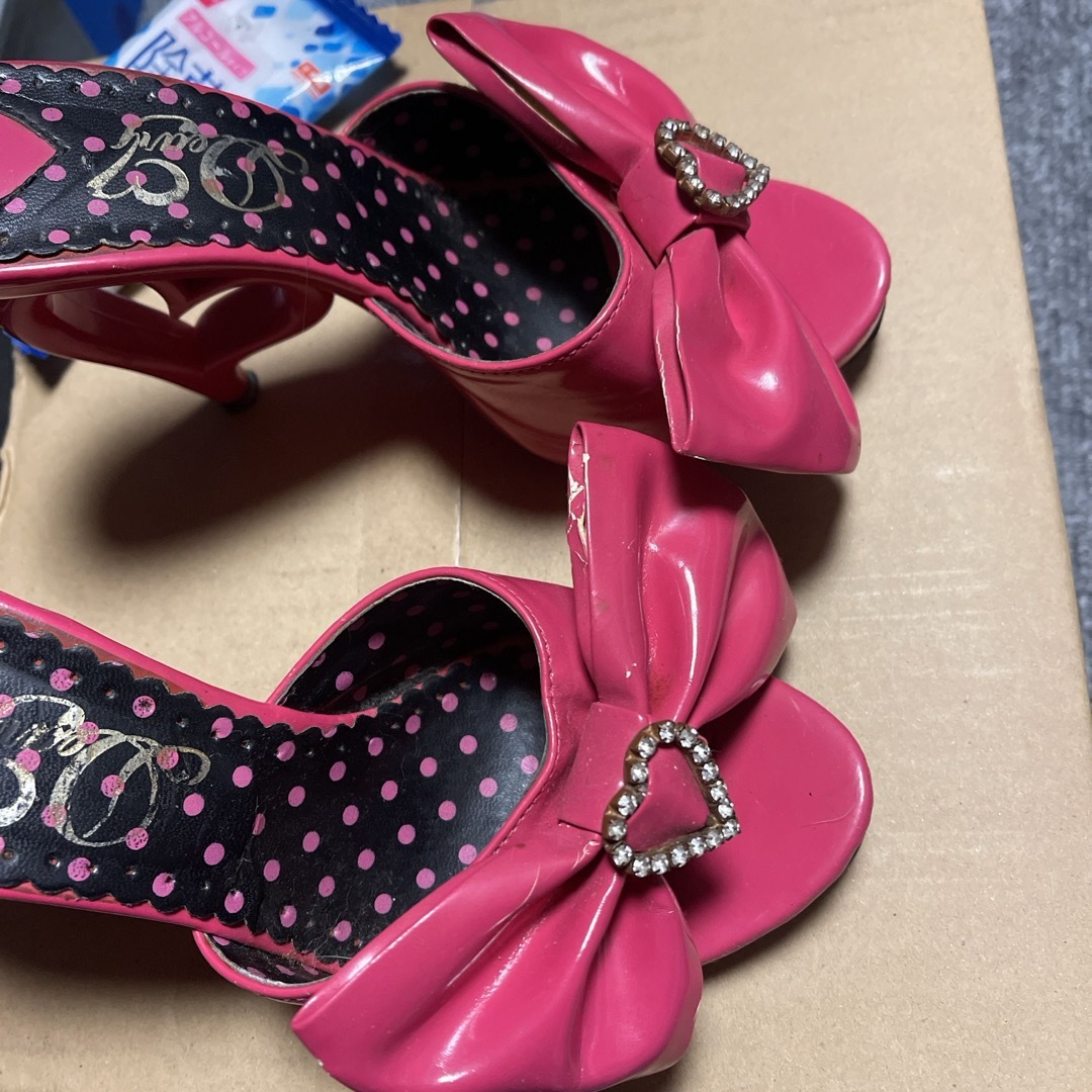 値下げ‼️ハートの可愛いヒール9センチ レディースの靴/シューズ(ハイヒール/パンプス)の商品写真