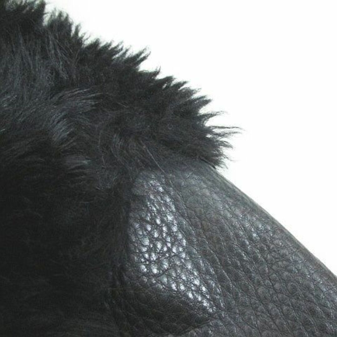 Marni(マルニ)のマルニ ムートンコート ファー レザー 羊革 牛革 ロング丈 38 黒 ブラック レディースのジャケット/アウター(ムートンコート)の商品写真