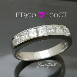 Pt900✨ダイヤ1.00ct❇️キラリ❇️一文字リング✨　ダイヤ綺麗リング(リング(指輪))