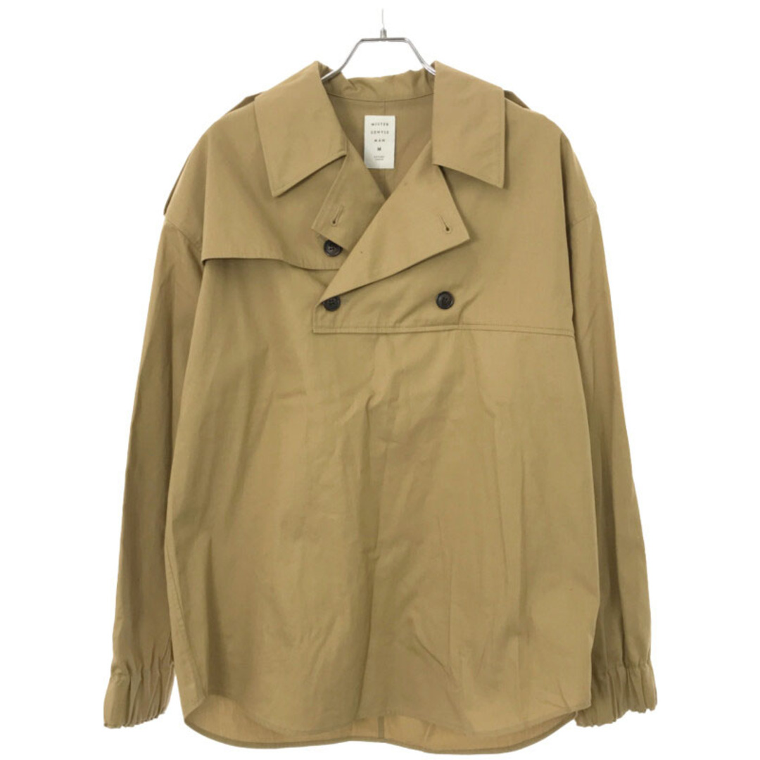 新品未使用品ＳMR.GENTLEMAN ミスタージェントルマン TRENCH SHIRT プルオーバートレンチシャツ ベージュ M MGQ-SH18