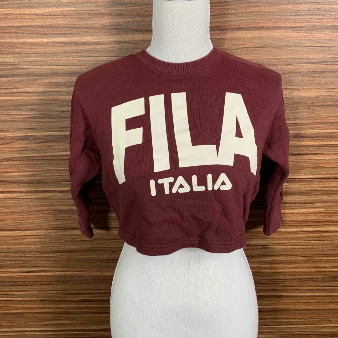 FILA(フィラ)のFILA フィラ トレーナー トップス 110cm 子供 キッズ 茶色 長袖 キッズ/ベビー/マタニティのキッズ服男の子用(90cm~)(Tシャツ/カットソー)の商品写真