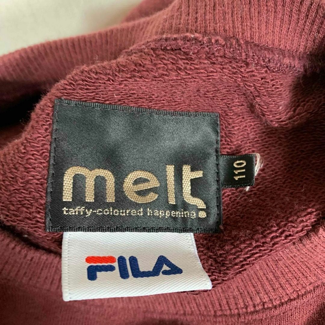 FILA(フィラ)のFILA フィラ トレーナー トップス 110cm 子供 キッズ 茶色 長袖 キッズ/ベビー/マタニティのキッズ服男の子用(90cm~)(Tシャツ/カットソー)の商品写真