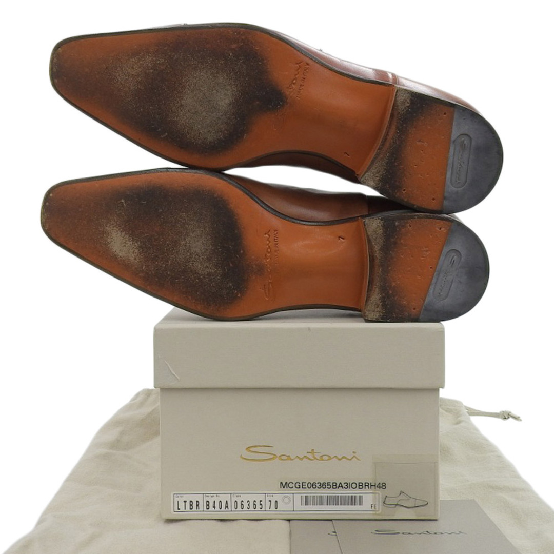 Santoni(サントーニ)のサントーニ 美品 Santoni サントーニ ストレートチップ シューズ メンズ ブラウン レザー 7 6365 7 メンズの靴/シューズ(その他)の商品写真