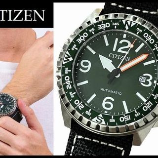 シチズン(CITIZEN)の新品 シチズン 海外限定モデル NJ2198-16X 自動巻 デイト 腕時計 ①(腕時計(アナログ))