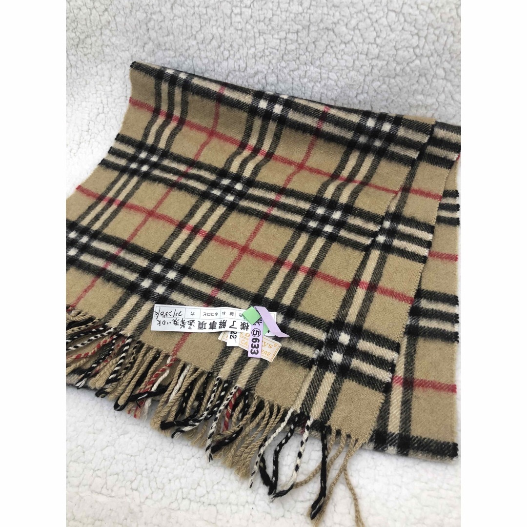 BURBERRY(バーバリー)のクリーニング済みBurberry'sバーバリーズ　ノバチェック　カシミヤマフラー レディースのファッション小物(マフラー/ショール)の商品写真