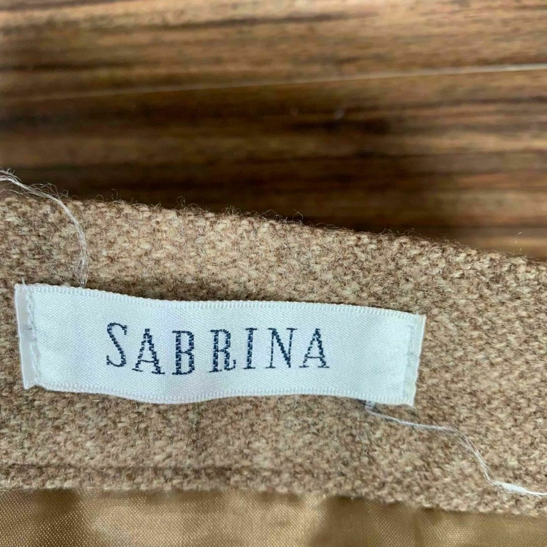 サブリナ SABRINA スカート XSサイズ相当 茶色 ブラウン 無地 レディースのスカート(ひざ丈スカート)の商品写真