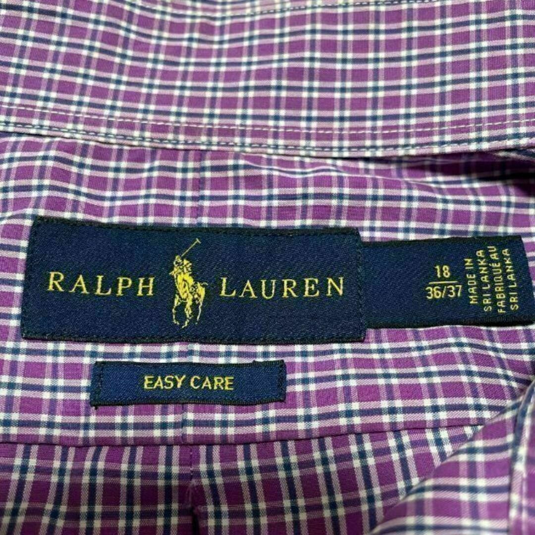 Ralph Lauren(ラルフローレン)のn03 US古着 ラルフローレン BD長袖シャツ EASY CARE 刺繍ロゴ メンズのトップス(シャツ)の商品写真