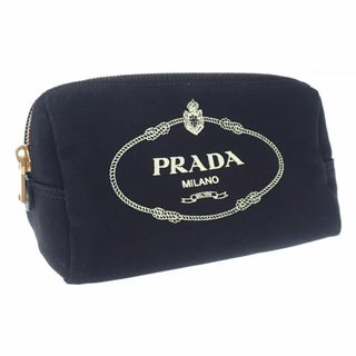 プラダ(PRADA)の【中古】【Aランク】PRADA プラダ カナパポーチ 1NA693 キャンバス ブラック ゴールド金具 コスメポーチ ブランド小物 【ISEYA】(その他)