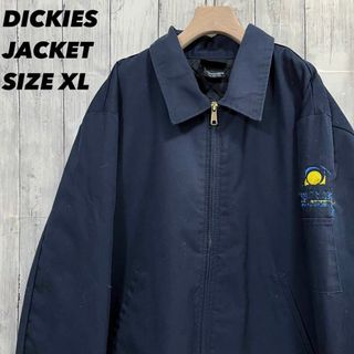 ディッキーズ(Dickies)のUS古着DICKIESディッキーズ　ジップアップワークジャケット　サイズXL 黒(ブルゾン)