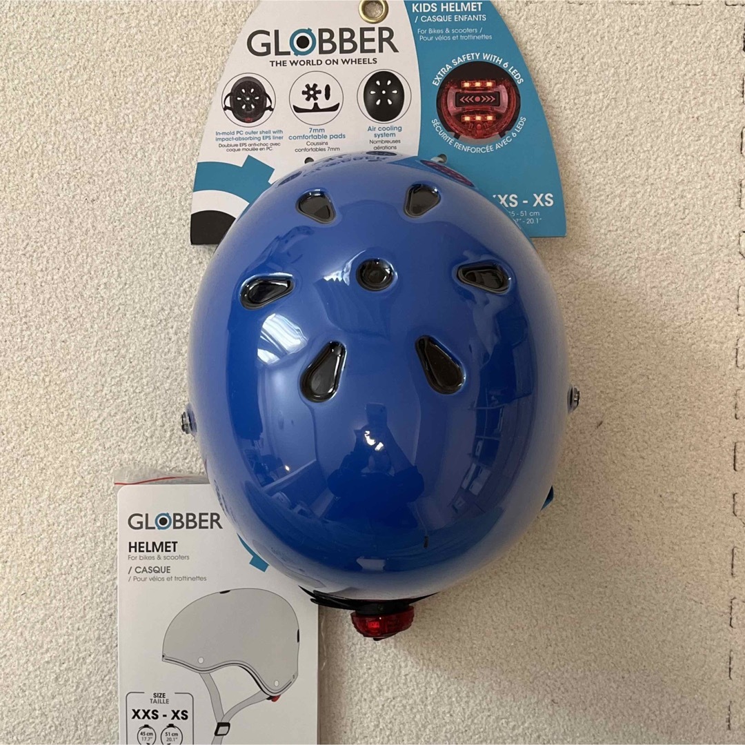 GLOBBER(グロッバー)の【新品】GLOBBER｜グロッバー ヘルメット/45-51/ネイビーブル/こども スポーツ/アウトドアの自転車(その他)の商品写真