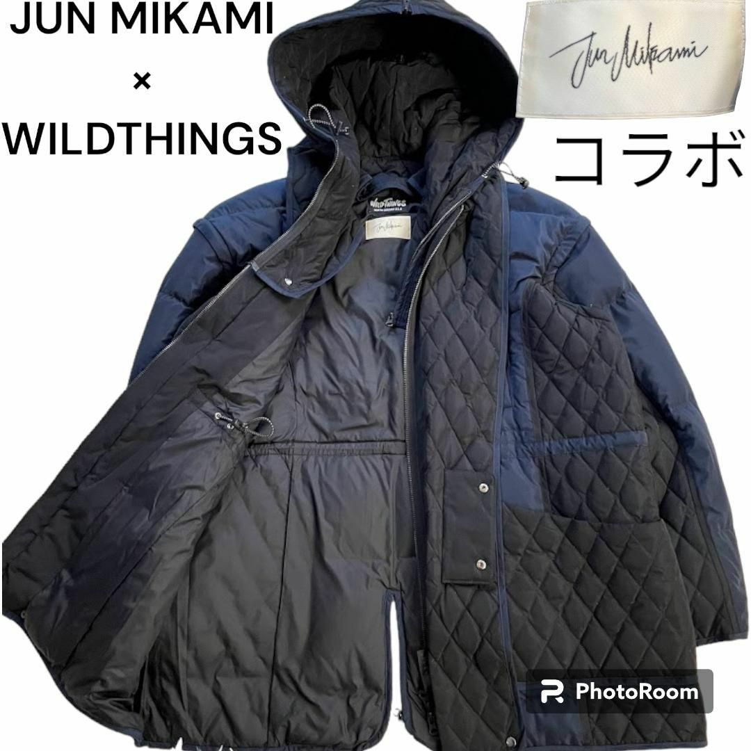 2021awWILD THINGS×JUNMIKAMI フーデッドダウンコートジャケット/アウター