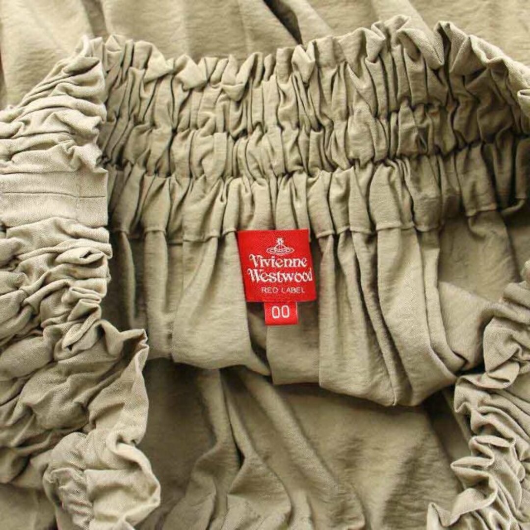 ヴィヴィアンウエストウッドレッドレーベル フレアスカート 00 XS ベージュ レディースのスカート(ロングスカート)の商品写真