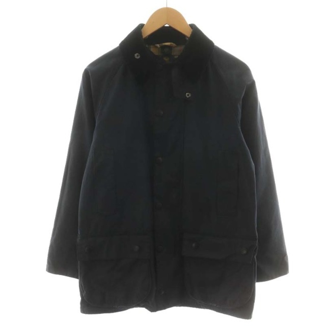 約50cm着丈Barbour BEAUFORT SL オイルドジャケット 34 XS 紺