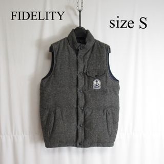 フェデリティー(FIDELITY)のFIDELITY ツイード ダウンベスト リバーシブル ブルゾン ジャケット S(ダウンベスト)