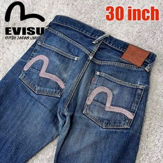 チェーンステッチ EVISU エビス ステッチカモメ デニムジーンズ W30