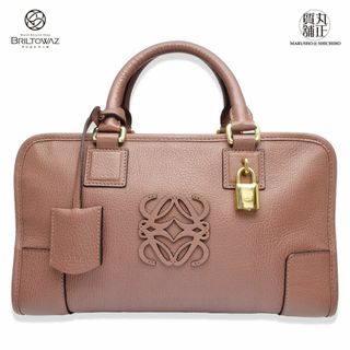 ロエベ(LOEWE)のロエベ アマソナ28 ハンドバッグ FIG ゴートスキン ゴールド金具 ミニボストン アナグラム レディース 手提げ 352.95.A03 ブラウンレッド LOEWE フォーマル 和装 美品 USED【中古】【ブリルトワーゼ】【丸正質舗】【質屋】（M212089h）(ハンドバッグ)