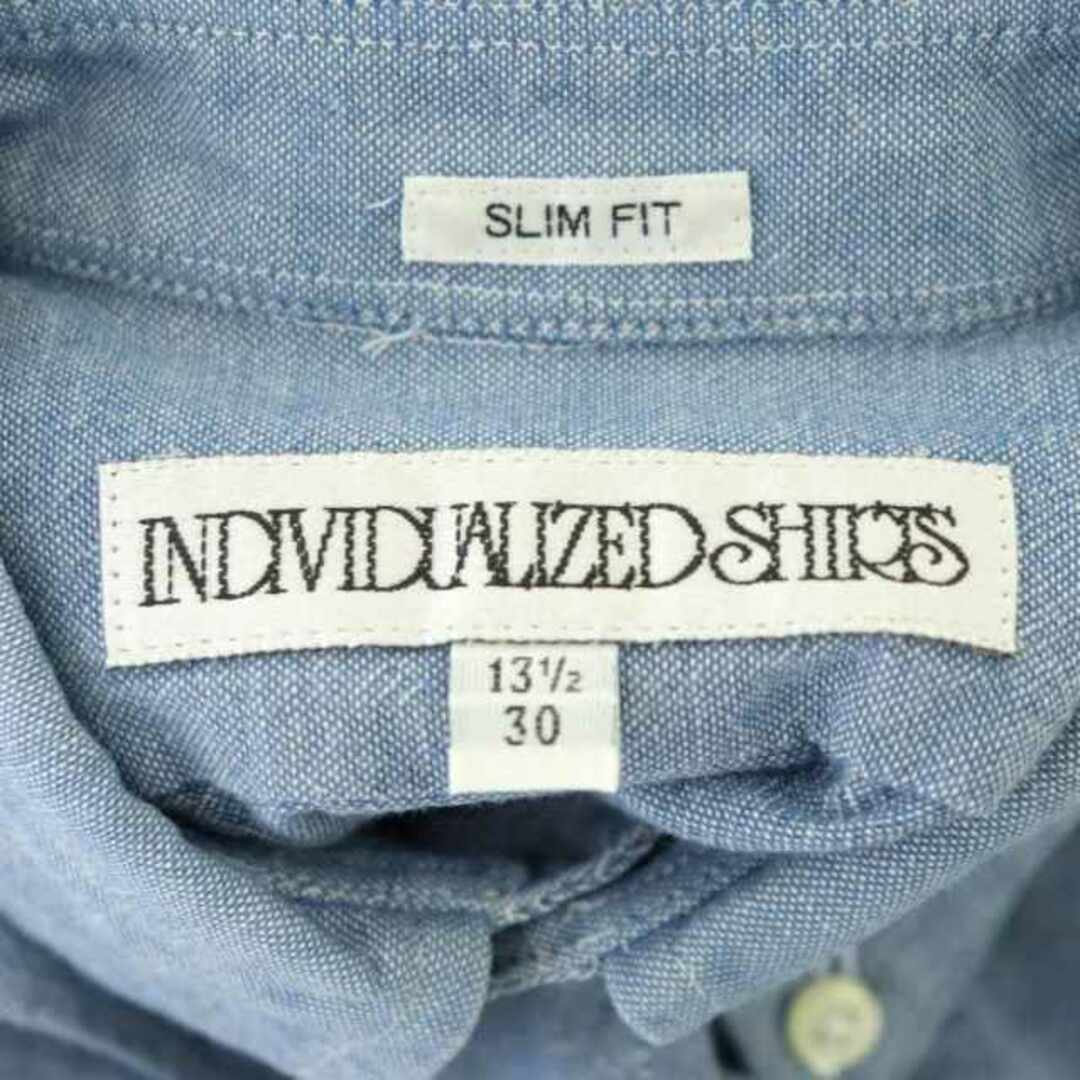 INDIVIDUALIZED SHIRTS(インディヴィジュアライズドシャツ)のインディビジュアライズドシャツ 長袖 ボタンダウンシャツ 30 13 1/2 レディースのトップス(シャツ/ブラウス(長袖/七分))の商品写真