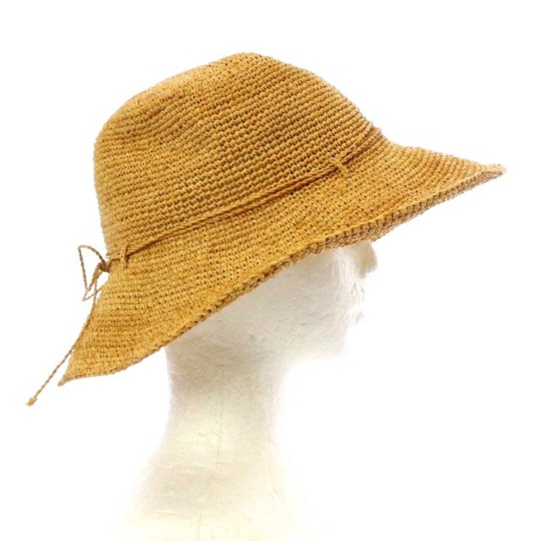 HELEN KAMINSKI(ヘレンカミンスキー)のヘレンカミンスキー 帽子 ラフィアハット 麦わら リボンモチーフ ベージュ レディースの帽子(麦わら帽子/ストローハット)の商品写真