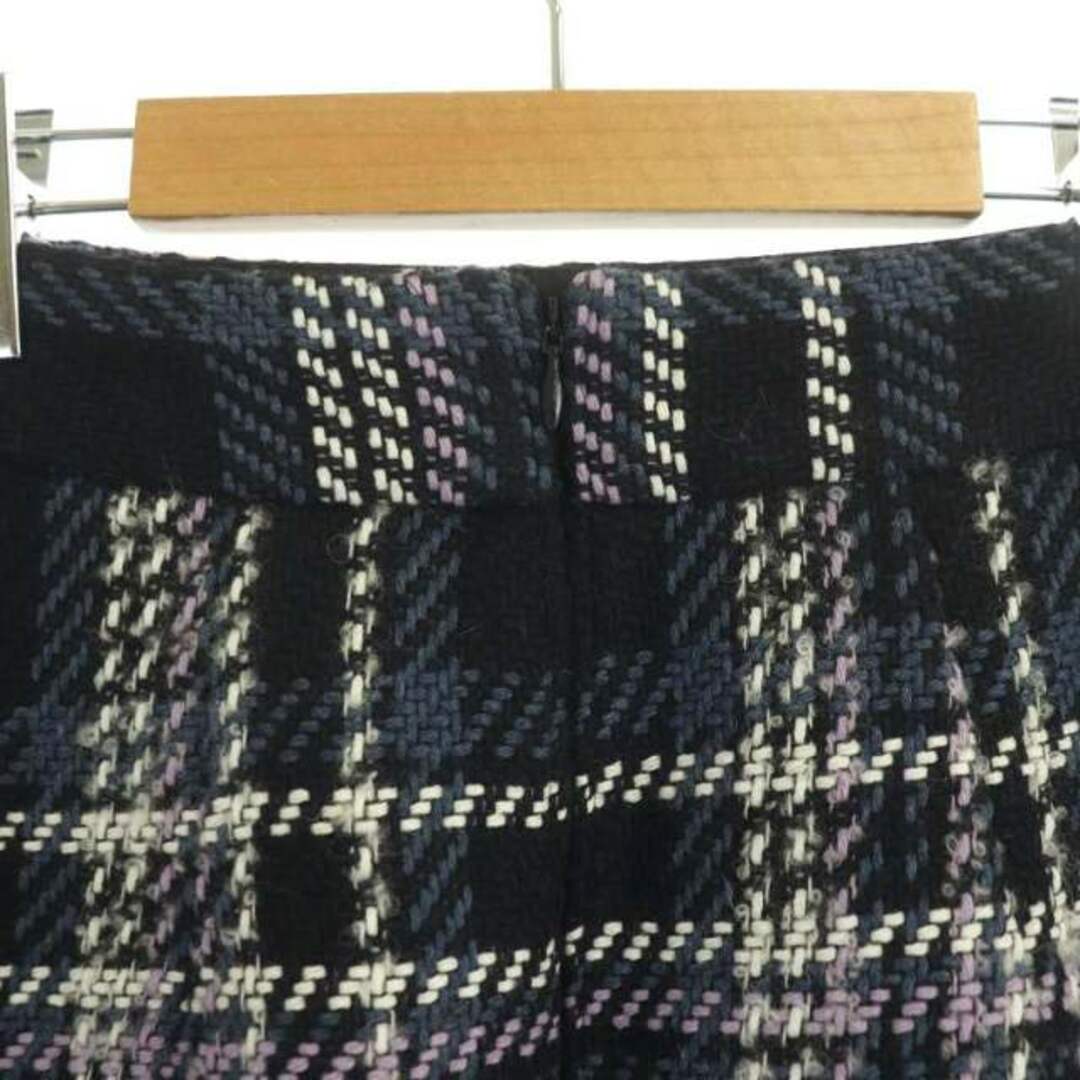 Rirandture(リランドチュール)のリランドチュール グレン チェック ミニ スカート フレア 0 青 紺 紫 白 レディースのスカート(ミニスカート)の商品写真