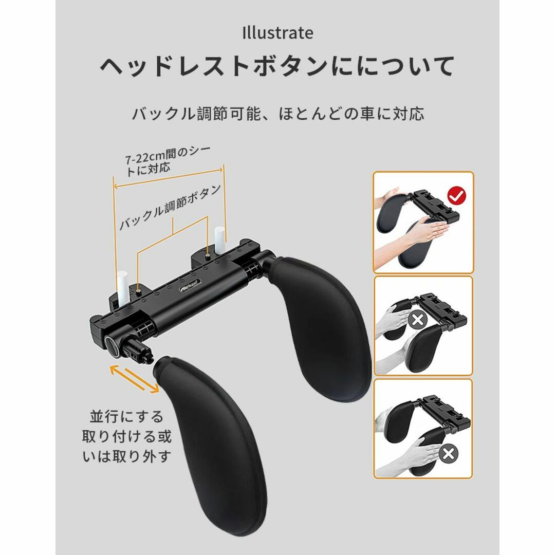 ⭐️未使用.新古品⭐️Meikaso ネックピロー 車用 ネックパッド 車中仮眠 インテリア/住まい/日用品のインテリア小物(クッション)の商品写真