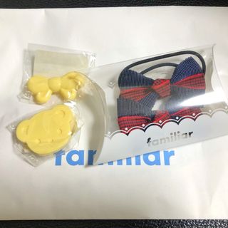 ファミリア(familiar)の新品＊ファミリア ヘアーゴム ピンクマ ピンリボン(ファッション雑貨)