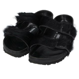 リックオウエンス(Rick Owens)のリックオウエンス ×ビルケンシュトック BIRKENSTOCK ハラコレザーサンダル レディース 24.5cm(サンダル)