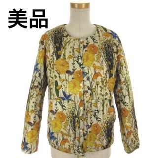 グラニフ(Design Tshirts Store graniph)の美品　TAION  graniph 花柄アウター　ダウンジャケット　リバーシブル(ダウンジャケット)