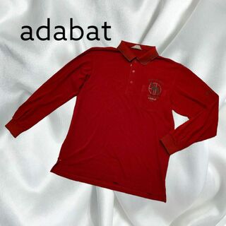 アダバット(adabat)のadabat アダバット 長袖ポロシャツ　赤　サルーキ犬刺繍入　サイズ45(ウエア)