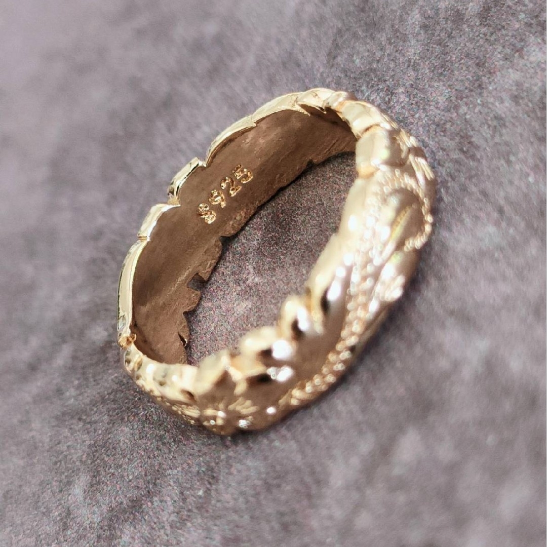 ハワイアンジュエリー プルメリア ゴールド リング 6号 ハワジュ 指輪 レディースのアクセサリー(リング(指輪))の商品写真