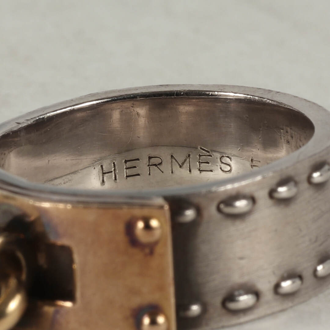 HERMES エルメス サイズ:50 ケリー リング (Kelly Ring) / Ag925 カデナ Vintage ヴィンテージ シルバー ジュエリー アクセサリー シルバー ゴールド ブランド 指輪【メンズ】メンズ