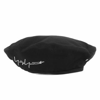 Yohji Yamamoto(Ys) ヨウジヤマモト サイズ:M/L 23AW NEW ERA ニューエラ シグネチャーロゴ コットン ベレー帽 BERET YY LOGO HJ-H95-972 キャップ ハット 帽子 ブラック 黒 【メンズ】(ハンチング/ベレー帽)