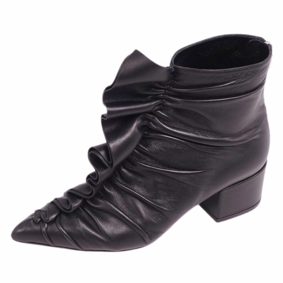 Sergio Rossi(セルジオロッシ)の美品 セルジオロッシ SERGIO ROSSI ブーツ アンクルブーツ カーフレザー シューズ 靴 レディース 35(22cm相当) ブラック レディースの靴/シューズ(ブーツ)の商品写真