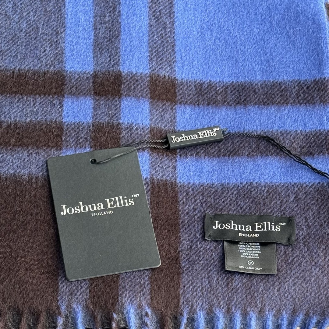 Joshua Ellis(ジョシュアエリス)のジョシュアエリスJoshua Ellis大判ストール サファイア カシミア レディースのファッション小物(ストール/パシュミナ)の商品写真