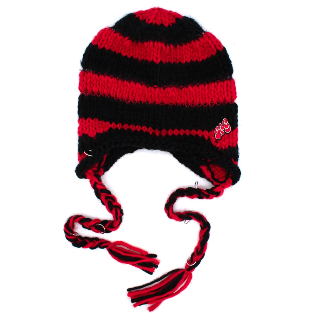 beanie【即完売】 hysteric glamour 手編みボーダーニットキャップ