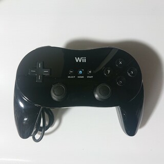 ウィー(Wii)のWii/WiiU クラシックコントローラーPRO 黒 ブラック ニンテンドー純正(家庭用ゲーム機本体)