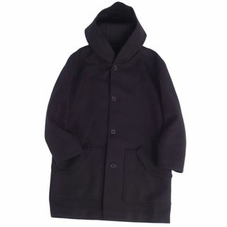 ジルサンダー(Jil Sander)の美品 ジルサンダー JIL SANDER コート フード付き ロングコート ウール 無地 アウター レディース イタリア製 46(S相当) ブラック(その他)