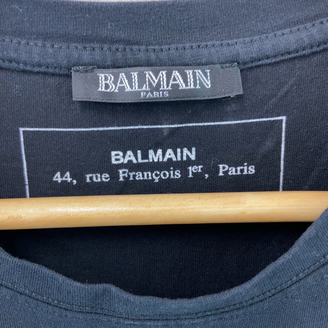 BALMAIN(バルマン)のBALMAIN バルマン メンズ  ロンT 長袖　プリント　黒 メンズのトップス(Tシャツ/カットソー(七分/長袖))の商品写真