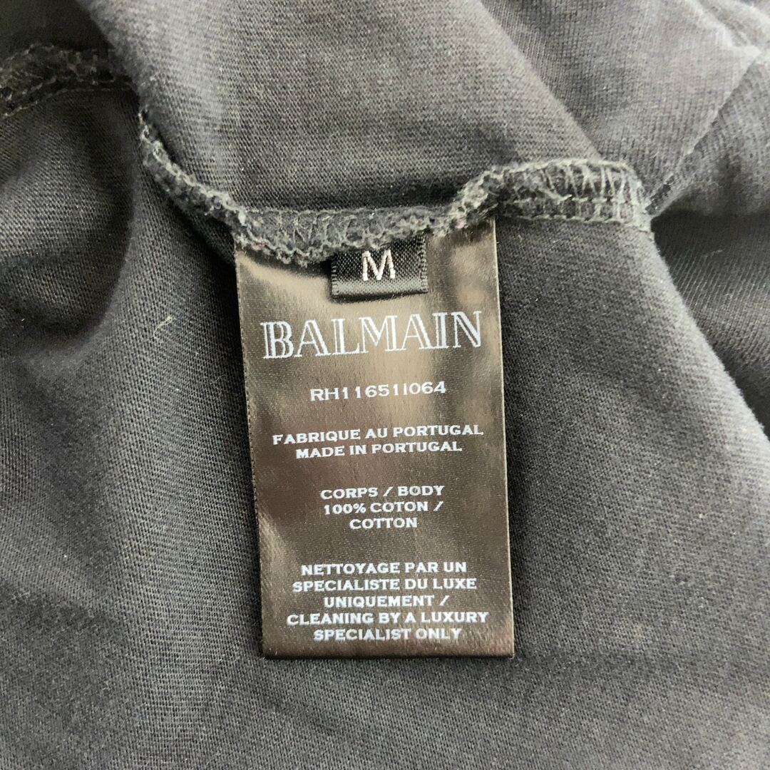 BALMAIN(バルマン)のBALMAIN バルマン メンズ  ロンT 長袖　プリント　黒 メンズのトップス(Tシャツ/カットソー(七分/長袖))の商品写真
