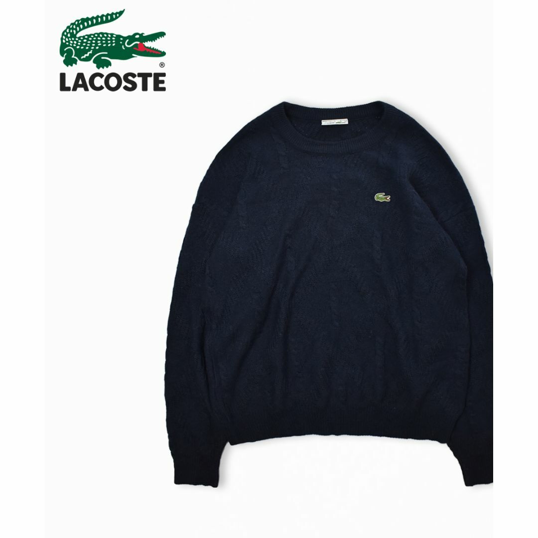 70s-80s フランス製 CHEMISE LACOSTE アーガイル ニットシュミーズラコステ