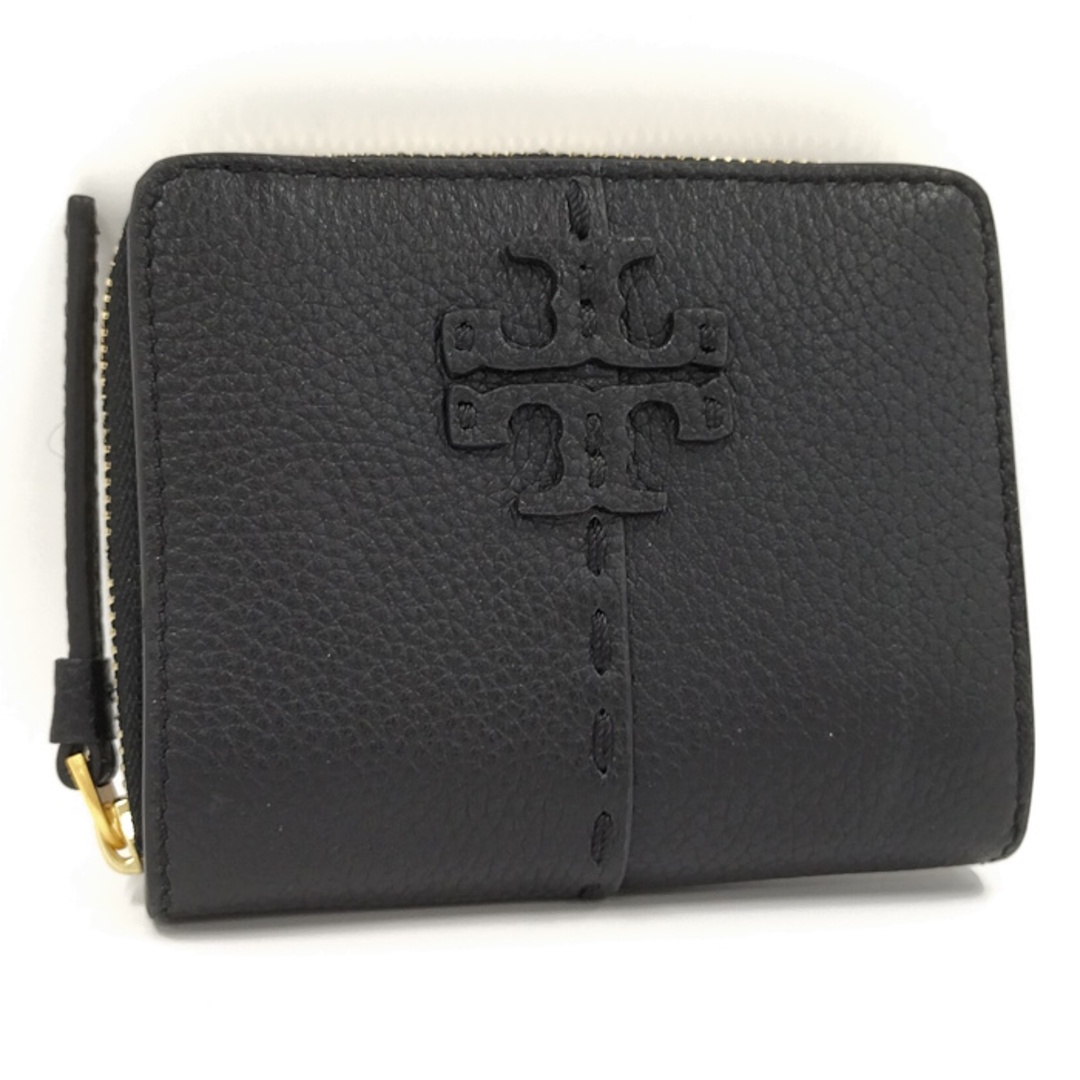 Tory Burch(トリーバーチ)のTORY BURCH 二つ折り財布 マックグロー レザー ブラック 64522 レディースのファッション小物(財布)の商品写真